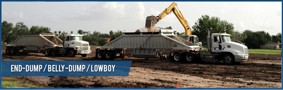 We offer hauling services of construction materials such as gravel, select fill, caliche, sand and asphalt as well as the removal of debris including concrete and other used material.